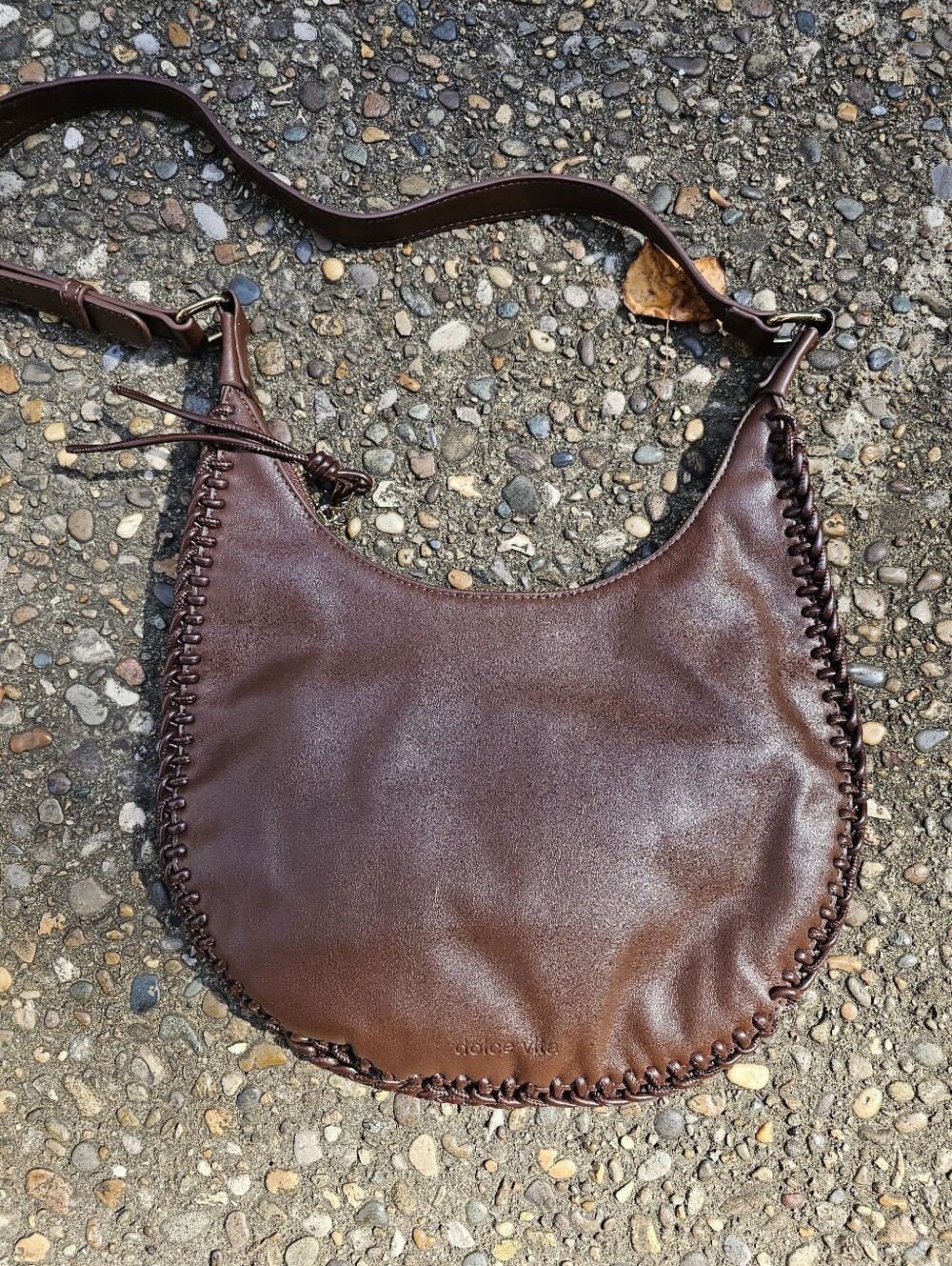 Dolce Vita Briana Braided Hobo Shoulder Bag - Brown